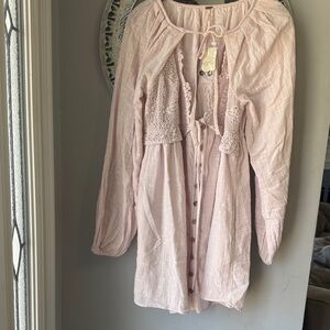 Free People Blush Pink Tunic Top